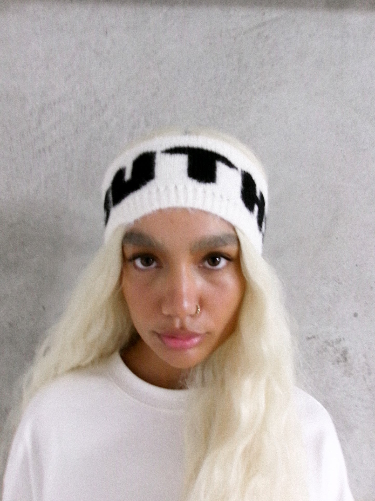 SST KNIT HEADBAND - White