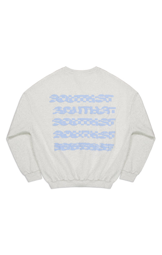 "DISTORT" SWEATSHIRT - Grey/Blue