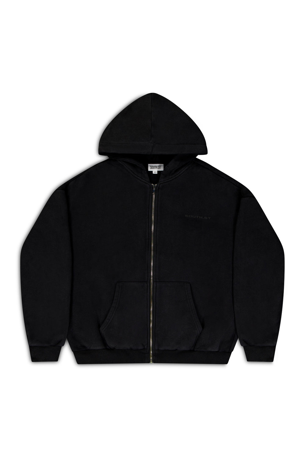 VINTAGE ZIP HOODY - Washed Black