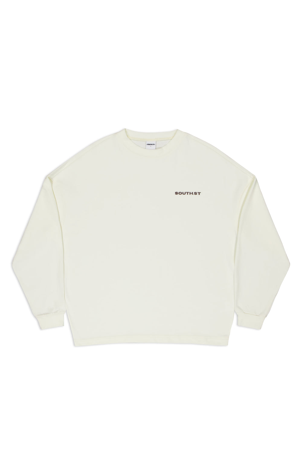 MANNERS LONG SLEEVE TEE - White/Brown