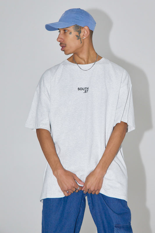 "CENTRAL" TEE - Marl grey