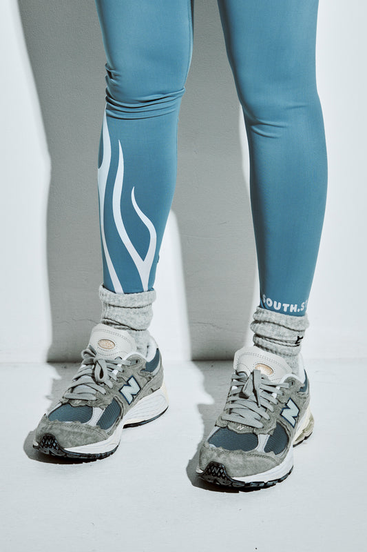 "RIOT" LEGGINGS - Blue/green