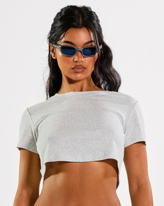 "MODEL" CROP TEE